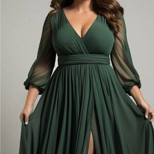 Elegant Green Evening Gown